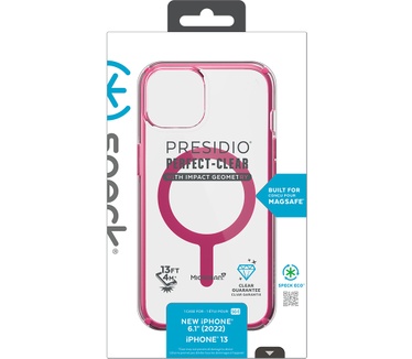 Speck Presidio Perfect Clear Geo + MS Apple iPhone 14 Clear/Digital Pink