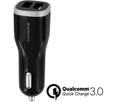 Mobiparts Quick Charge Car Charger Dual USB 5A Black