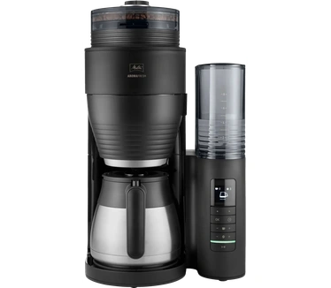 Melitta AromaFresh Therm Pro X Koffiezetapparaat met molen, filterkoffiezetapparaat met thermoskan en uitneembare watertank, voor maximaal 8 kopjes koffie, zwart