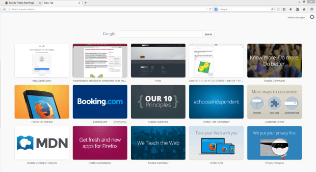 Firefox Booking.com