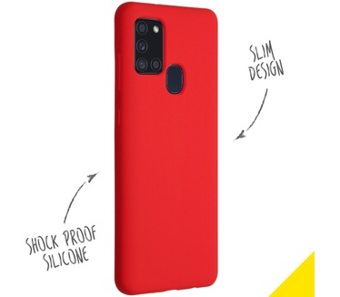 Accezz Liquid Siliconen (Galaxy A21s) Rood