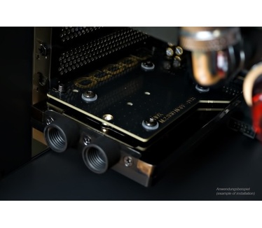 Alphacool Eisblock HDX-3 PCI-e 3.0 x4 Adapter für M.2 NGFF mit Wasserkühler - Black