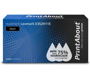 PrintAbout Huismerk Lexmark E352H11E Toner Zwart Hoge capaciteit