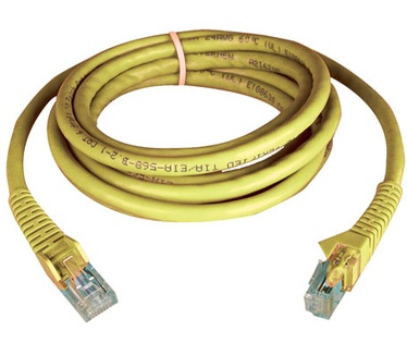 Tripp-Lite Cat6 Gigabit Snagless Molded Patch Cable (RJ45 M/M) - Yellow, 4-ft.
