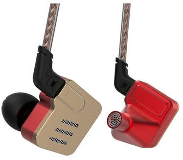 KZ Acoustics KZ BA10 - 5BA In-Ear Dynamic, zonder mic (Goud, Rood)