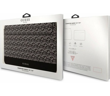 Guess G-Cube Sleeve voor o.a. Apple MacBook (13"/14") - Zwart Zwart