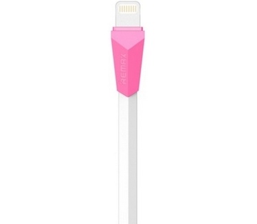 Remax Aliens Standaard USB naar Lightning Kabel - Wit/Roze (1m)