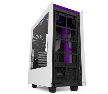 NZXT S340 Matte White/Purple