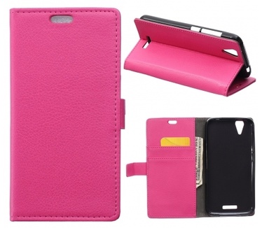 Kees Lederlook Portemonnee Hoesje Acer Liquid Z630 - Roze