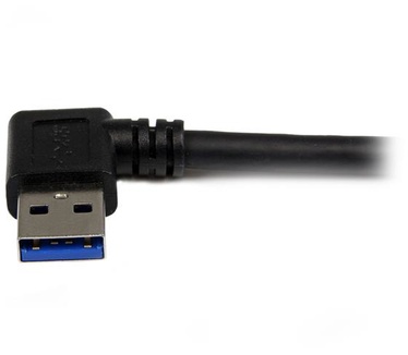 Startech.com 1 m zwarte SuperSpeed USB 3.0-kabel rechtshoekig A naar B M/M