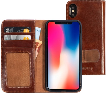 Mobiparts Excellent Wallet Case 2.0 Apple iPhone X, iPhone XS Oaked Cognac