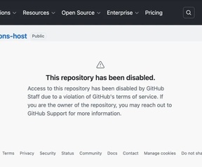 GitHub repo offline
