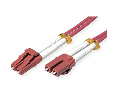 Roline Glasvezelkabel 50/125µm OM4, LC/LC, staal gepantserd, LSOH , violet, 7 m