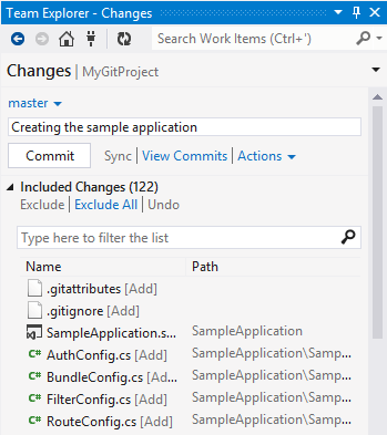 Git in Visual Studio