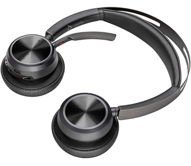Poly Voyager Focus 2, USB-C +USB-C/A Adapter +Charging Stand (Zwart)