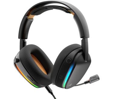 Glorious Glorious GHS Eternal RGB - Stereo RGB headset voor pc, PS5, PS4, Switch - Custom-tuned, gekantelde drivers, verstelbare, kristalheldere, afneembare mic, USB-C - Duurzaam, dag/nacht comfort - Zwart