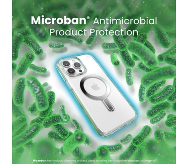 Speck Presidio Clear + ClickLock Apple iPhone 15 Pro Max Clear - with Microban