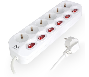 Ewent EW3933 Stekkerdoos 6x met individuele schakelaars