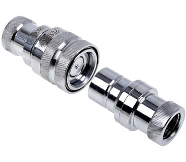 Alphacool Eiszapfen quick release connector kit with double bulkhead G1/4 inner thread - Chrome