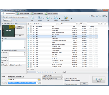 Easy CD-DA Extractor 2010.2 screenshot