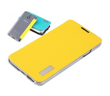 Rock Leather Case Samsung Galaxy Note 3 Neo (ELEGANT Serie yellow)