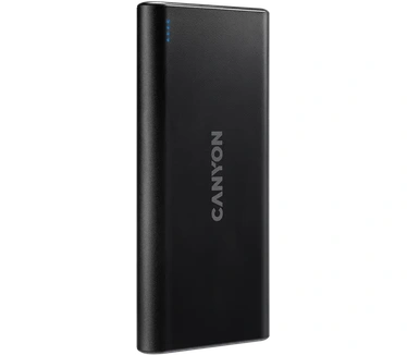 Canyon PB-108. Capaciteit van de accu/batterij: 10000 mAh, Batterijtechnologie: Lithium-Polymeer (LiPo). USB A-uitvoerpoorten: 2. Output current: 2,1 A. Kleur van het product: Zwart