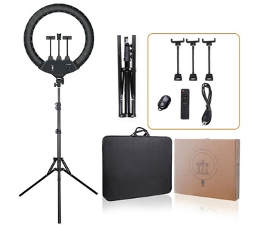Mojogear RL1 – 18 inch ringlamp set 200 cm met microfoonarm