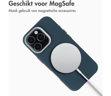 Accezz Mesh Backcover met MagSafe voor de Apple iPhone 16 Pro - Donkerblauw