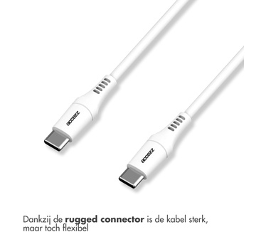 Accezz USB-C naar USB-C kabel - 2 meter - Wit