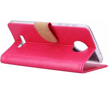 Luxe Lederen Bookcase hoesje voor de Motorola Moto X4 - Roze (Motorola Moto X4) Roze