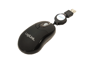 LogiLink  Mouse optical USB Mini with retractable Cable