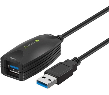 Techly SuperSpeed USB3.0 Active Extension Cable 5m Black ICUR3050 Zwart