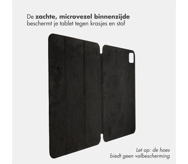Accezz Leather Trifold Bookcase Apple iPad Pro 13 (2025) M5 / (2024) M4 - Zwart