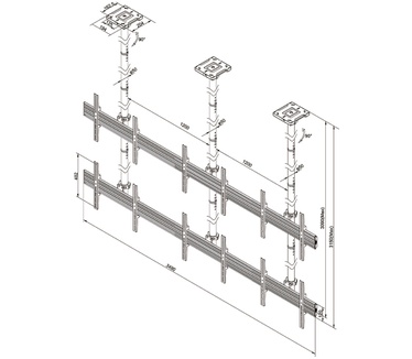 Newstar NeoMounts PRO videowall plafondsteun