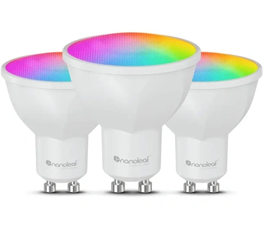 Nanoleaf - LED light bulb - shape: MR16 - GU10 - 5 W - RGBCW light - 2700-6500 K (pack of 3)