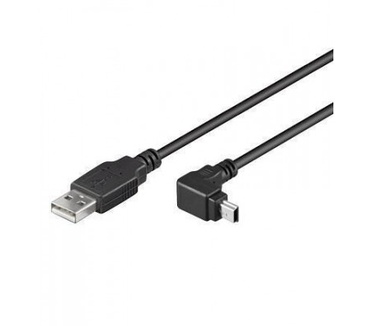 Techly USB 2.0 Cable A Male / Mini B Male 90  Zwart