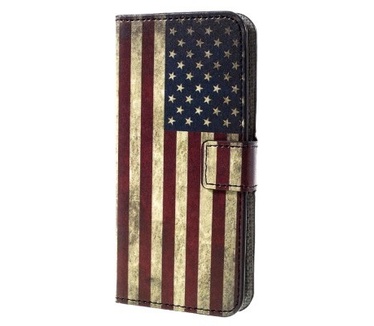 qMust Wileyfox Swift Wallet Case - hoesje met stand - USA