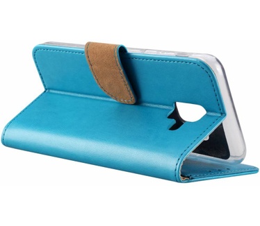Luxe Lederen Bookcase hoesje voor de Samsung Galaxy A6 2018 - Blauw (Samsung Galaxy A6 2018) Blauw