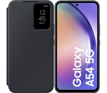 Samsung Galaxy A54 5G, 128GB opslag Zwart  + Smart View Wallet Case
