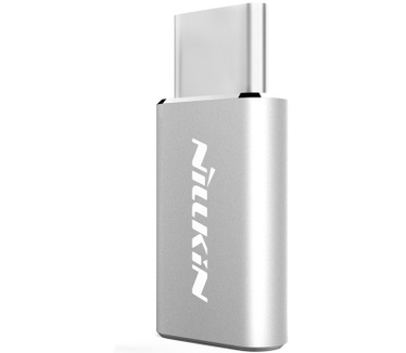 Nillkin MicroUSB naar USB Type-C Adapter - Zilver