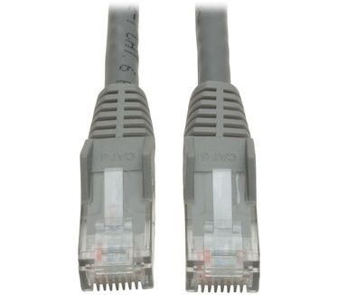 Tripp-Lite Cat6 Gigabit Snagless Molded Patch Cable (RJ45 M/M) - Grey, 3.05 m