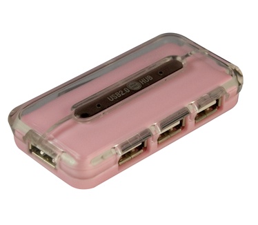 Sweex External 4 port Hub USB 2.0 (Roze)