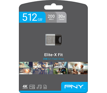 PNY Elite-X Fit USB 3.1 64GB Zilver