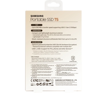 Samsung Portable SSD T5 1TB Goud