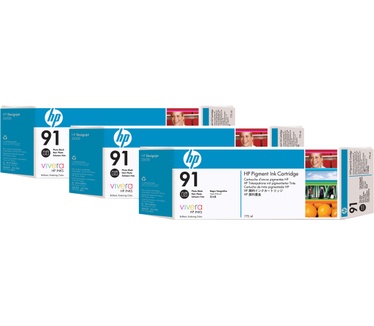 HP 91 3-pack 775-ml Photo Black Ink Cartridges