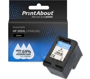 PrintAbout Huismerk HP 305XL (3YM62AE) Inktcartridge Zwart Hoge capaciteit