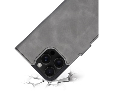 Mobiparts Classic Wallet Case Apple iPhone 16 Pro Max Granite Grey (MagSafe Compatible)