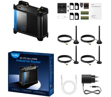Cudy 4G LTE Cat 4 N300 Industrial Wi-Fi Router, IR04 1.0