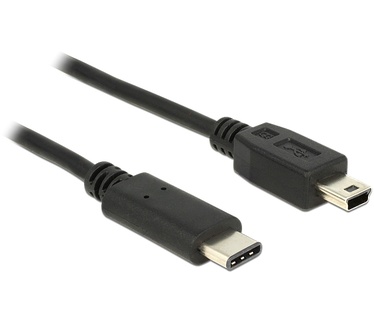 Delock 0.5m, USB2.0-C/USB2.0 Mini-B