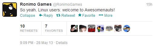 Ronimo Tweet Awesomenauts Linux